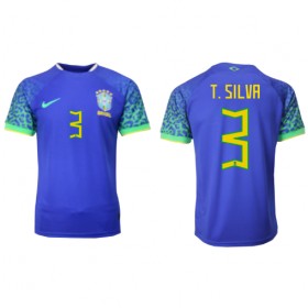 Camisetas Brasil Thiago Silva 3 Segunda Copa Mundial 2022 - Hombre